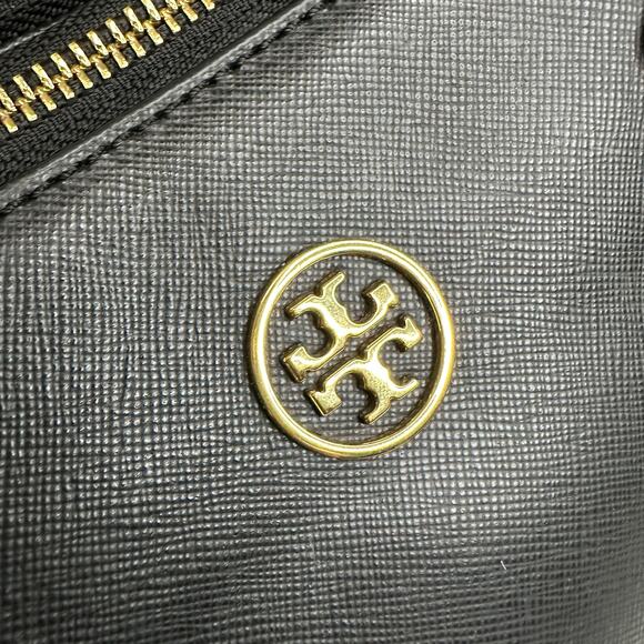 Tory Burch Robinson Double Zip Tote Bag in Black Leather - Picture 9 of 16
